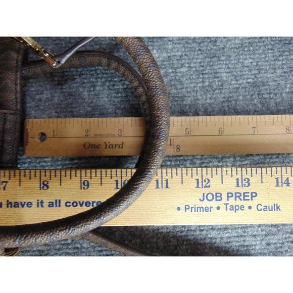 Michael Kors Mercer Small Satchel Bag Brown Monogram Pebble Leather - Picture 16 of 16